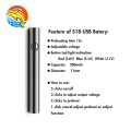 China factory 380mah vape battery charger 2.6V 3.9V cartridge pen battery custom logo 510 battery variable voltage